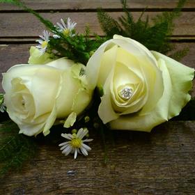 fwthumb26 double ivory rose, diamante pins & september flower 11.95.jpg